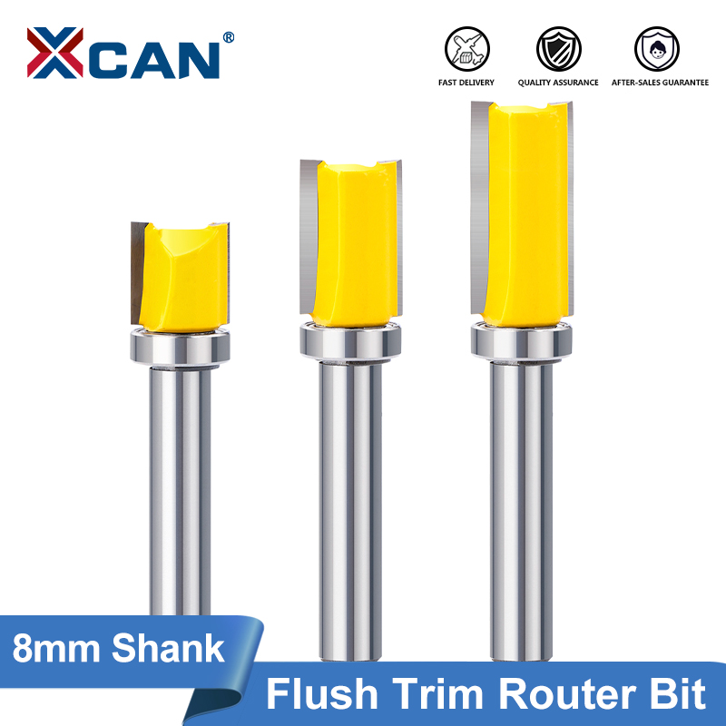 Woodworking Nc - XCAN Milling Cutter 8mm Shank Flush