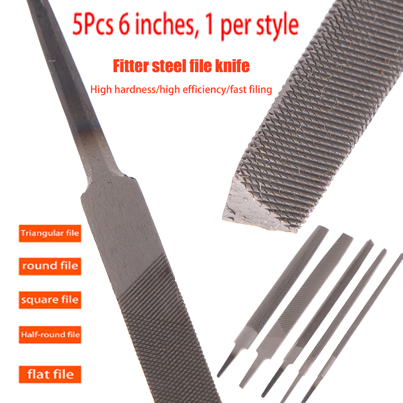Woodworking Files And Rasps - 1/5PC High Quality 6Inch Steel Files