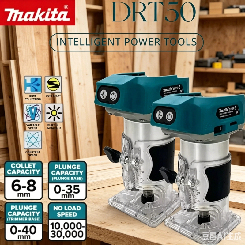Woodworking Edge Trimmer - Makita DRT50 18V LXT Brushless Cordless