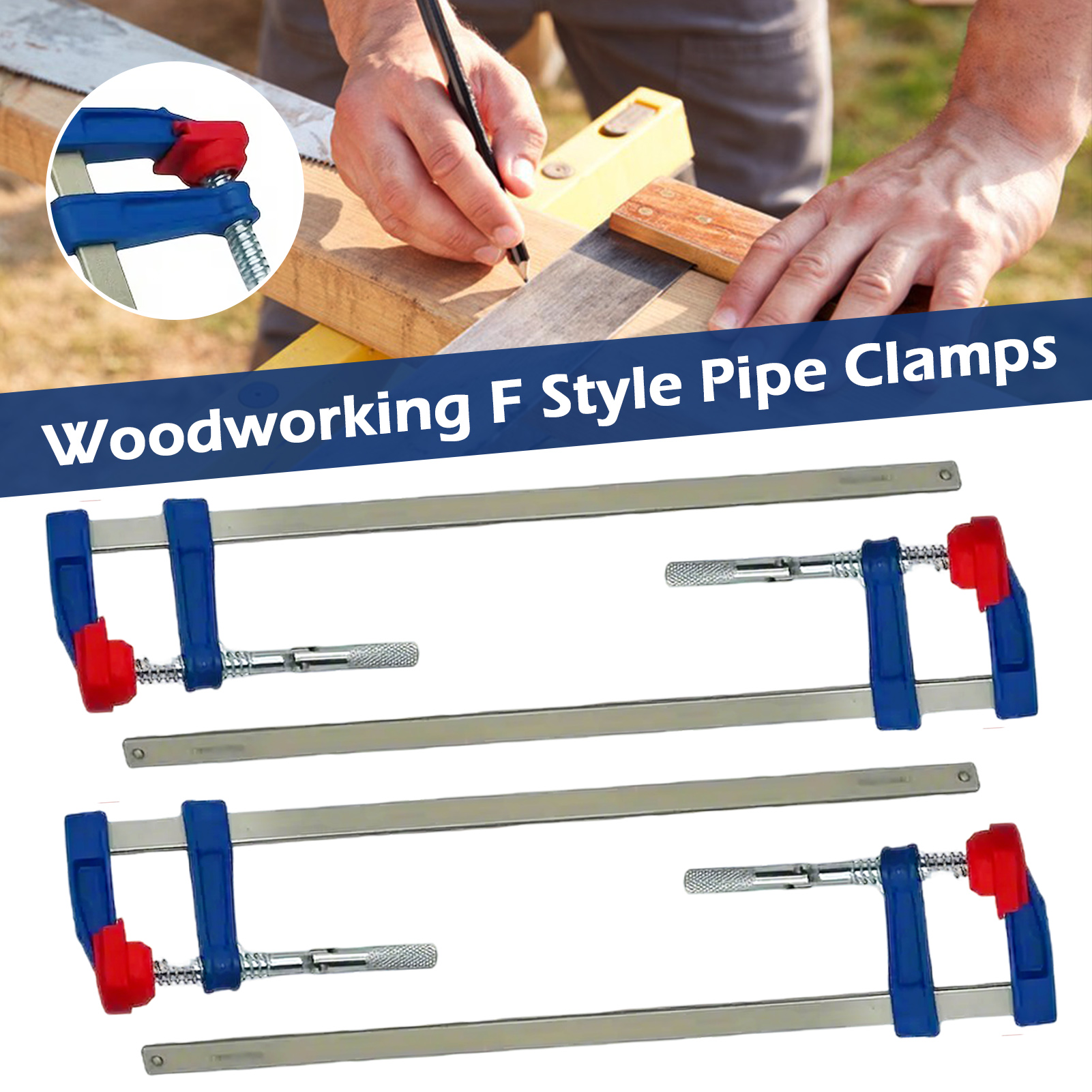 4pcs Wood Gluing Pipe Clamps s – обзор и цена Woodworking Quick Clamps