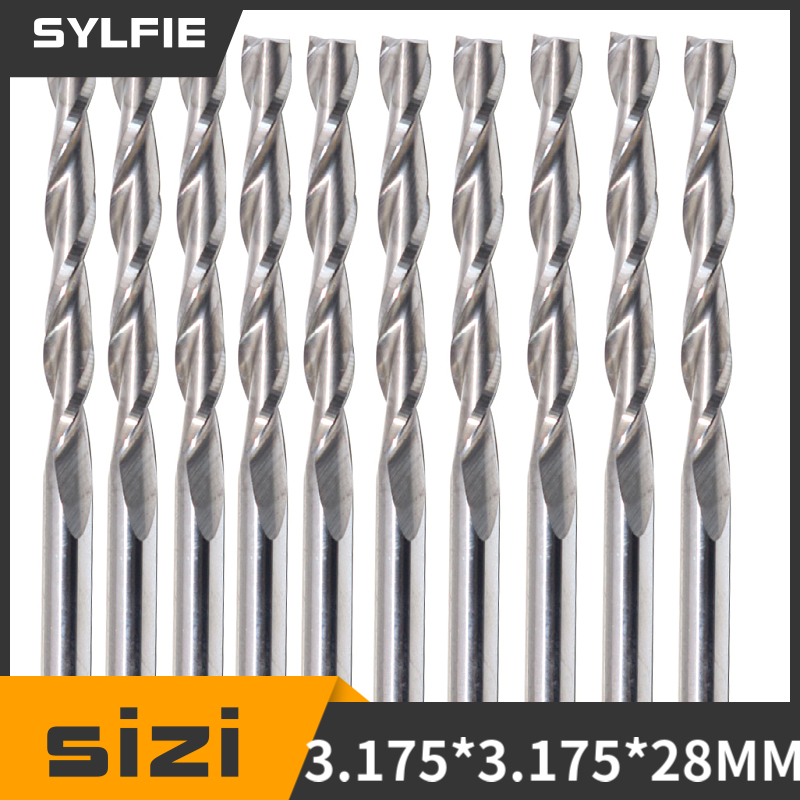 10pcs Double Flute Spiral Cutt – обзор и цена Woodworking Nc