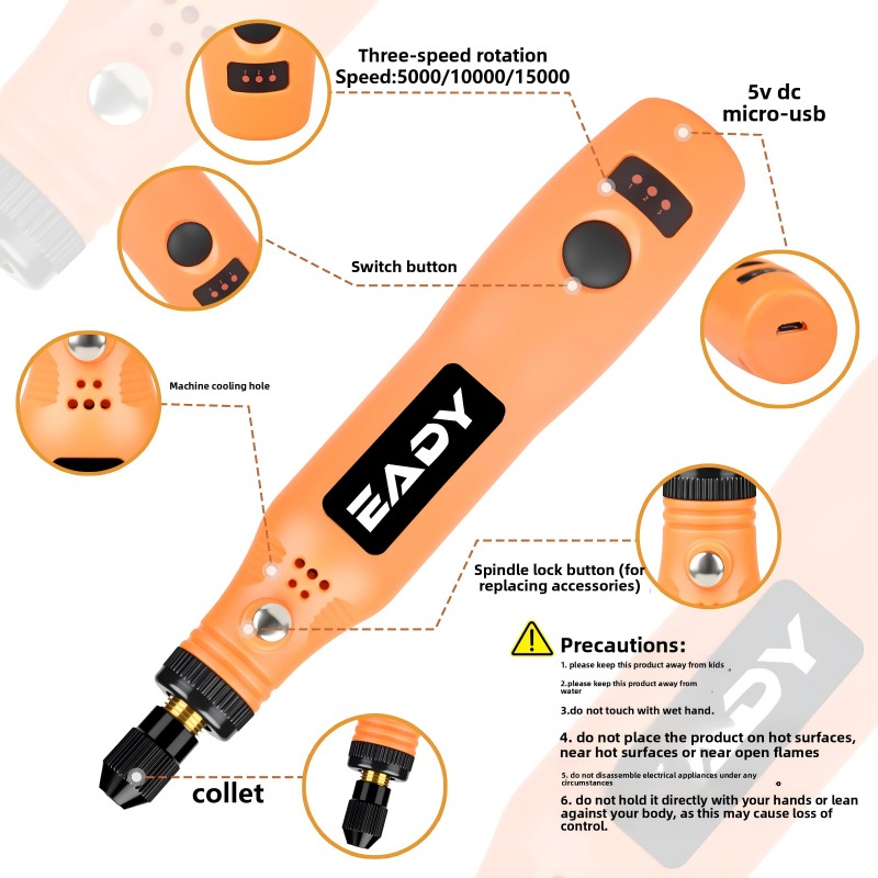 USB Cordless Rotary Tool Kit – – обзор и цена Woodworking Kit