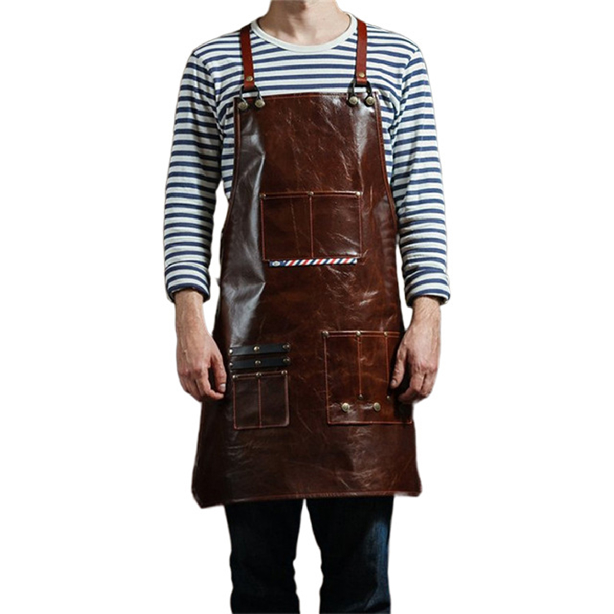 Men's Leather Work Apron with  – обзор и цена Woodworking Apron