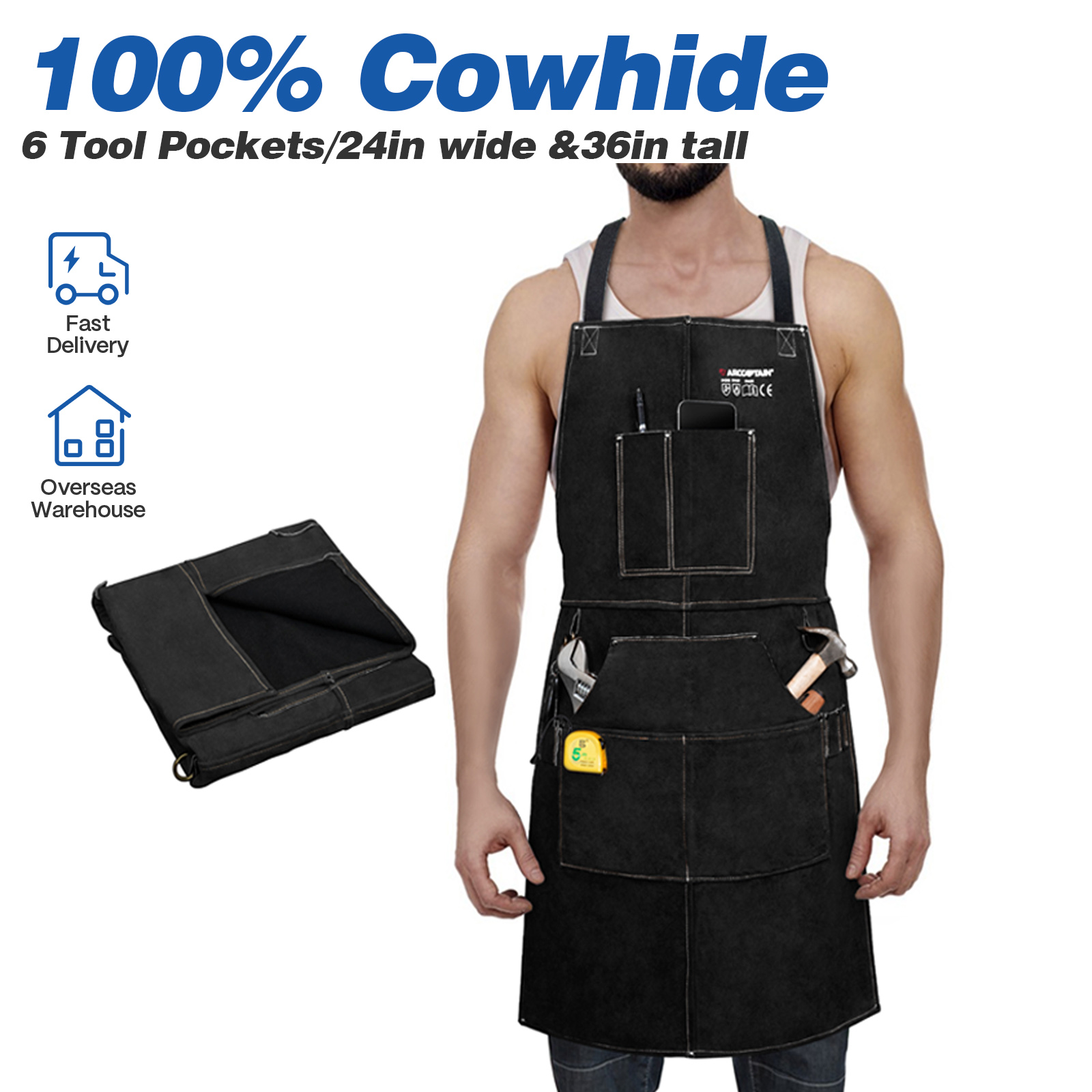 ARCCAPTAIN Leather Welding Wor – обзор и цена Woodworking Apron