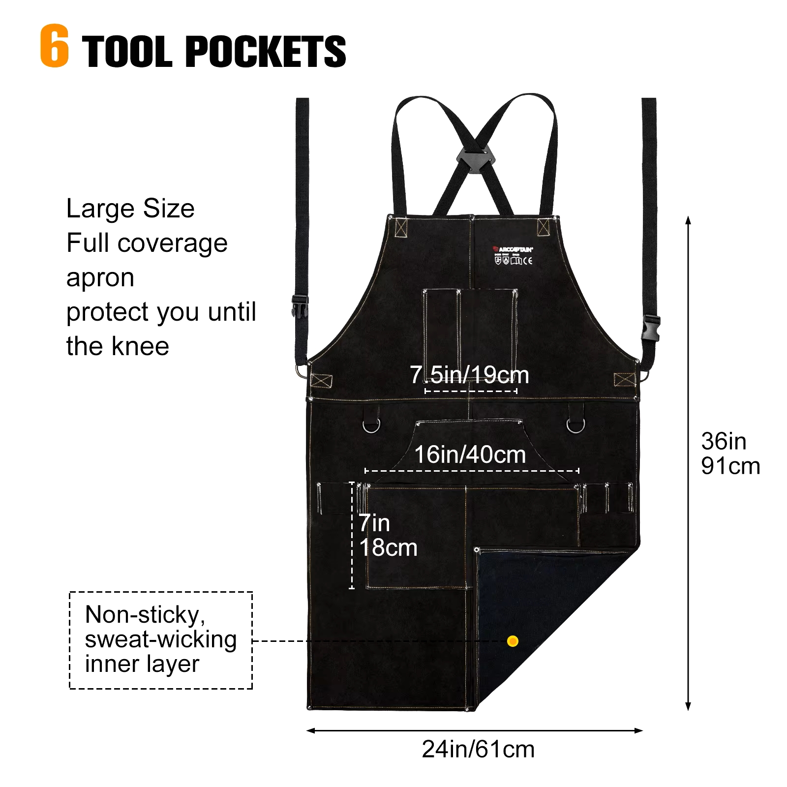 ARCCAPTAIN Leather Welding Wor – обзор и цена Woodworking Apron