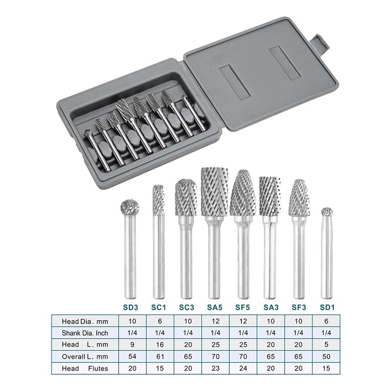 AT43-Carbide Burr Set 1/4 Inch – обзор и цена Woodworking Files And Rasps