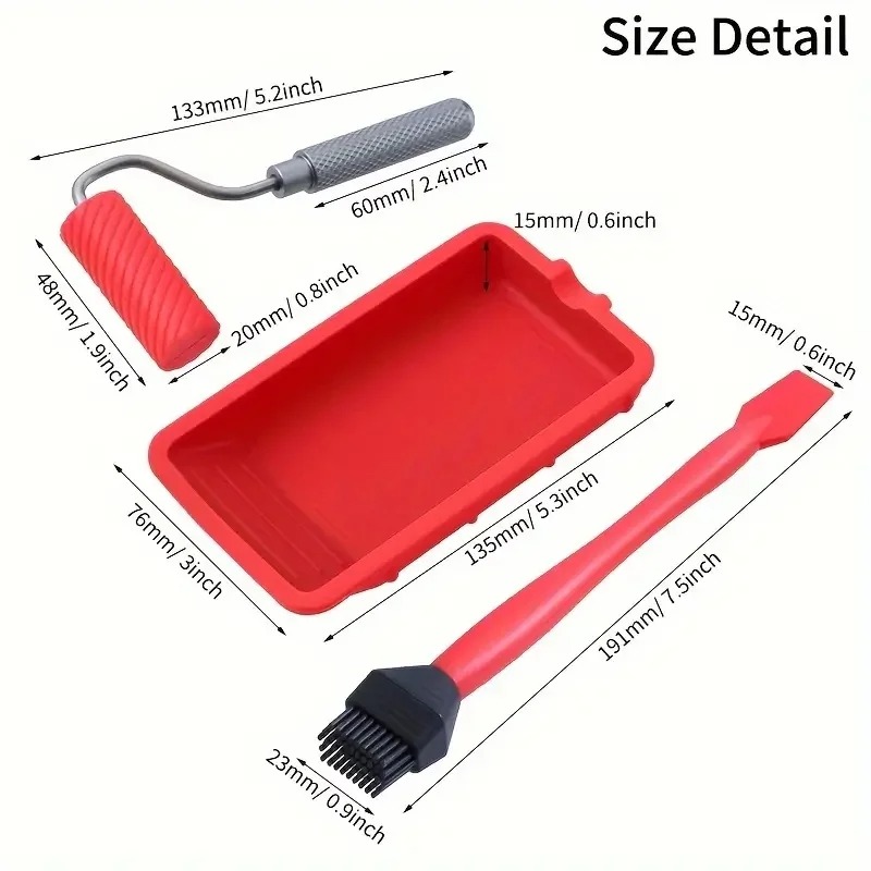 Tray brush glue tool silicone  – обзор и цена Woodworking Glue Roller