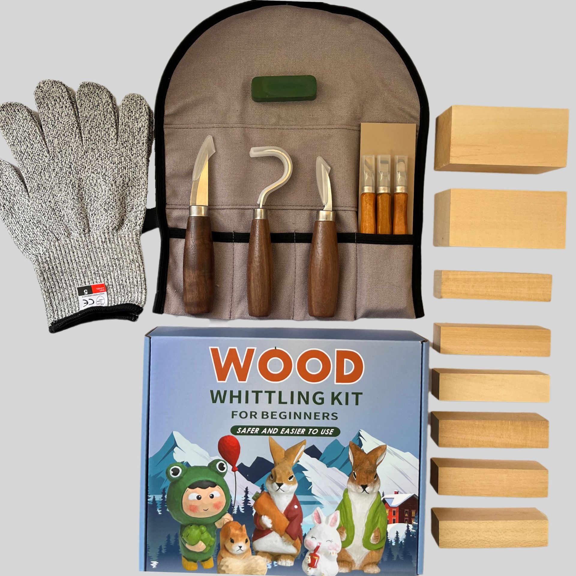 Carving Knife Gift Box Set 21- – обзор и цена Woodworking Knives