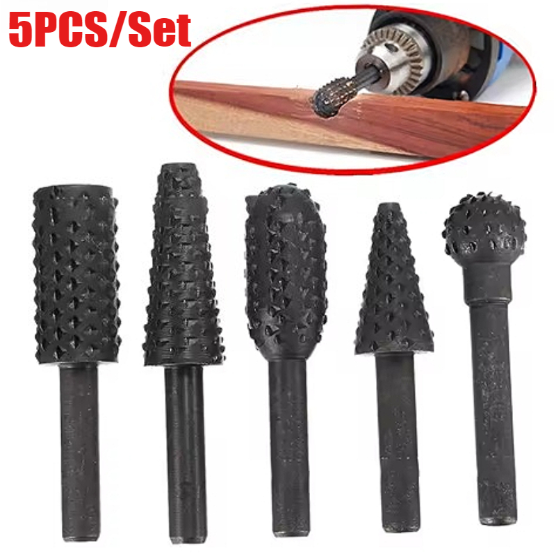 5pcs Rasp File Drill Bits Rasp – обзор и цена Woodworking Files And Rasps
