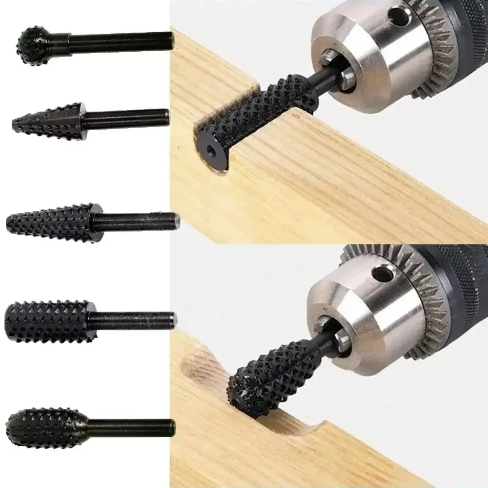 5pcs Rasp File Drill Bits Rasp – обзор и цена Woodworking Files And Rasps