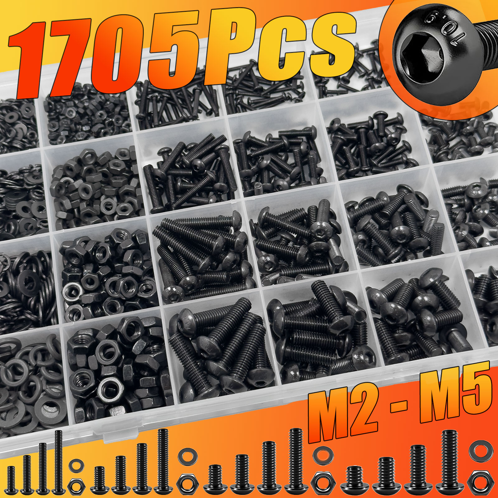 1705PCS Hex Button Head Screw  – обзор и цена Woodworking Shops