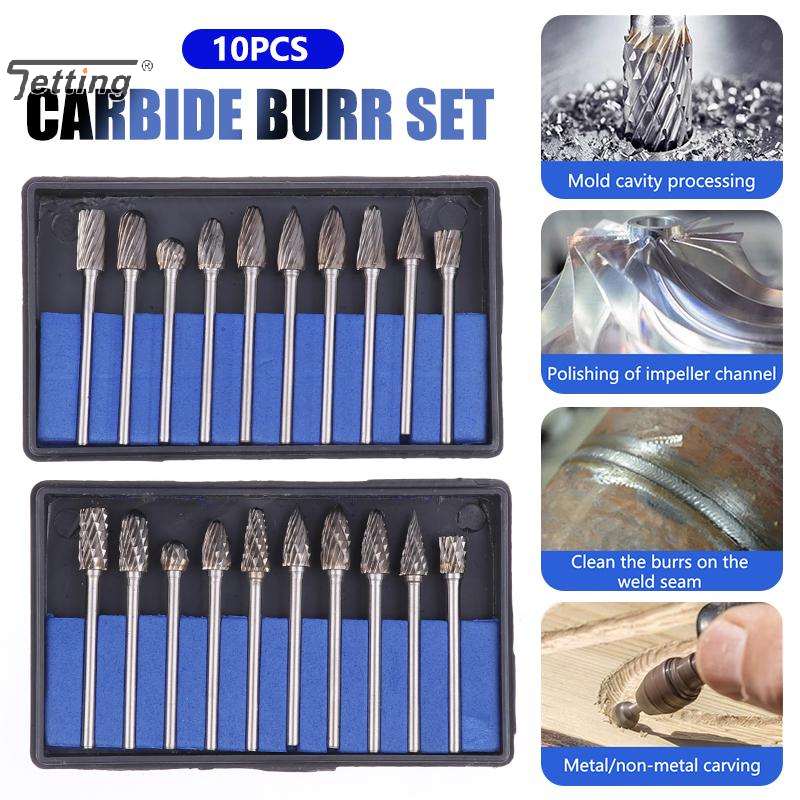 10Pcs Tungsten Carbide Burr Ki – обзор и цена Woodworking Files And Rasps